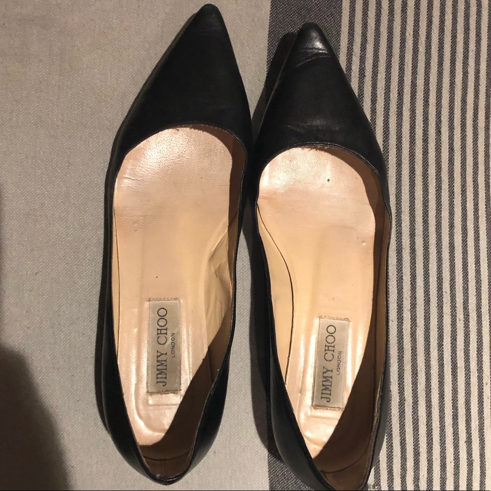 Black Jimmy Chip flats
